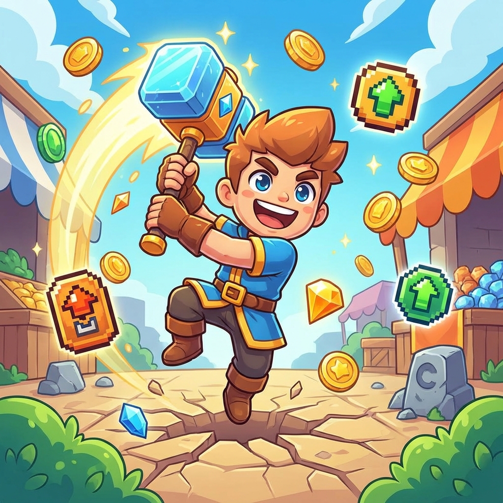 敲个锤子赚钱游戏攻略封面