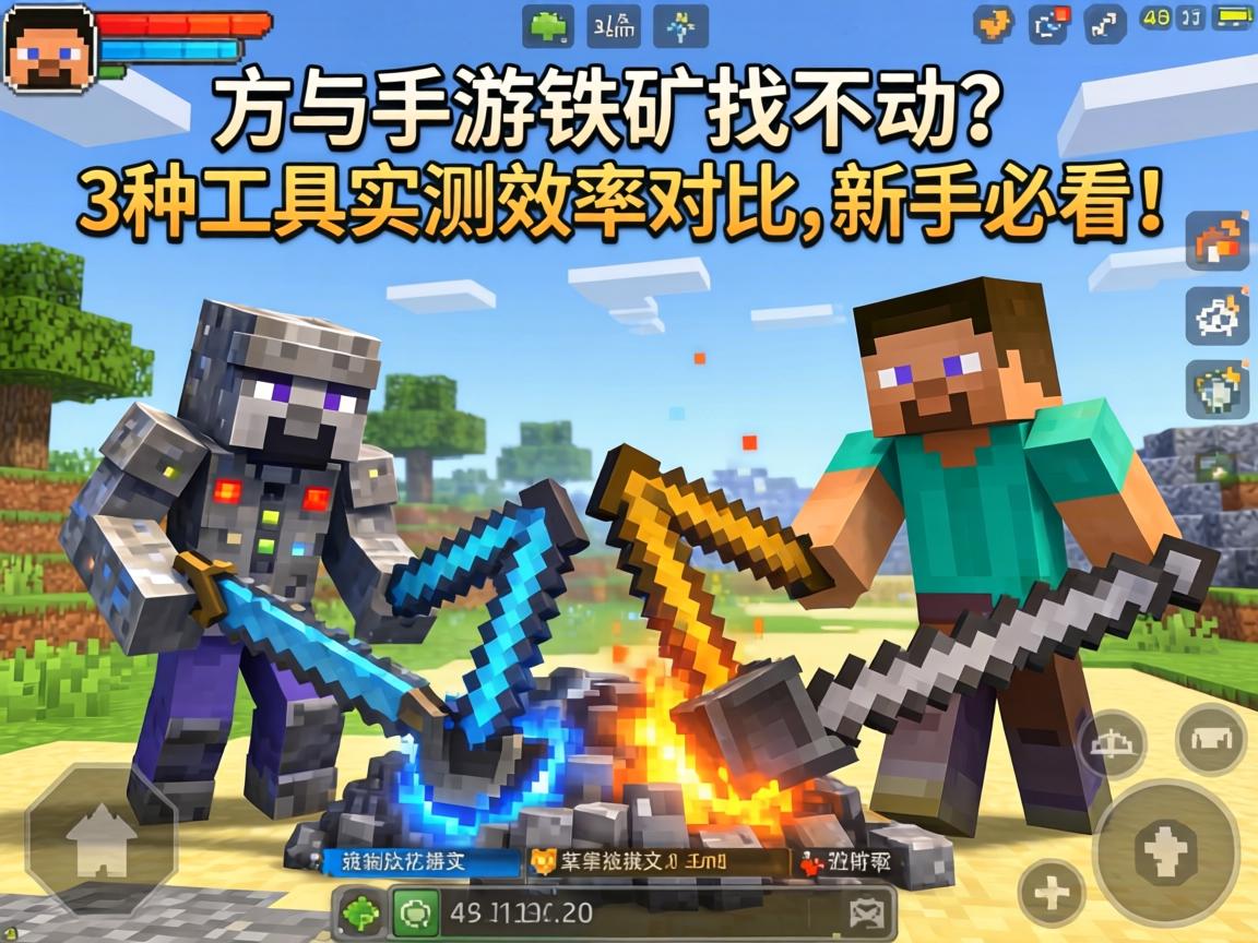 方舟手游铁矿挖不动？3种工具实测效率对比，新手必看！