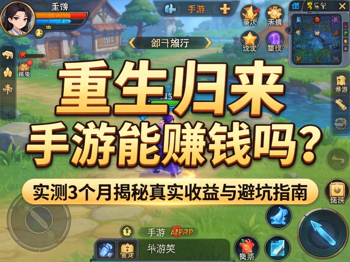 重生归来手游能赚钱吗？实测3个月揭秘真实收益与避坑指南