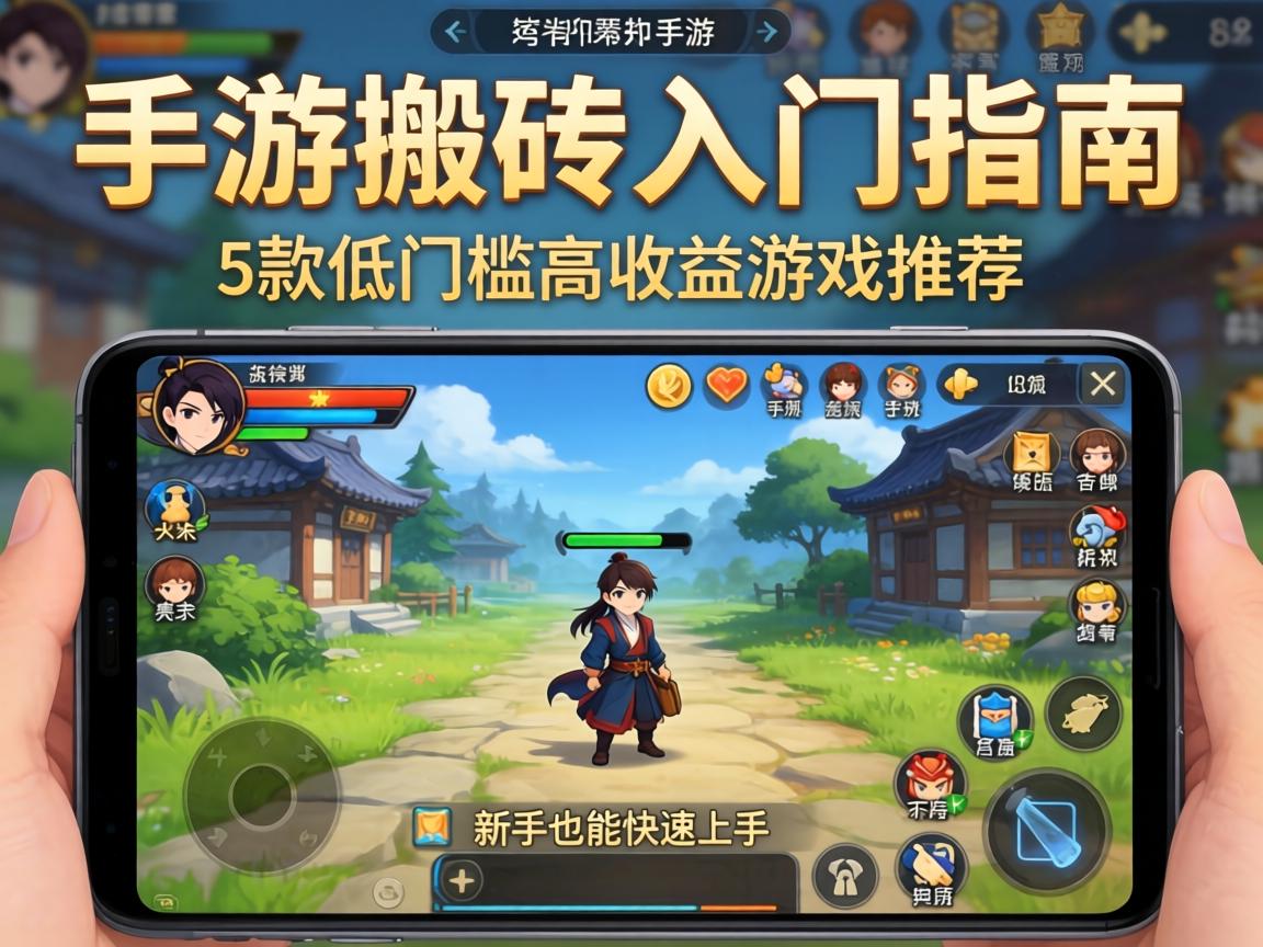 手游搬砖入门指南，5款低门槛高收益游戏推荐，新手也能快速上手