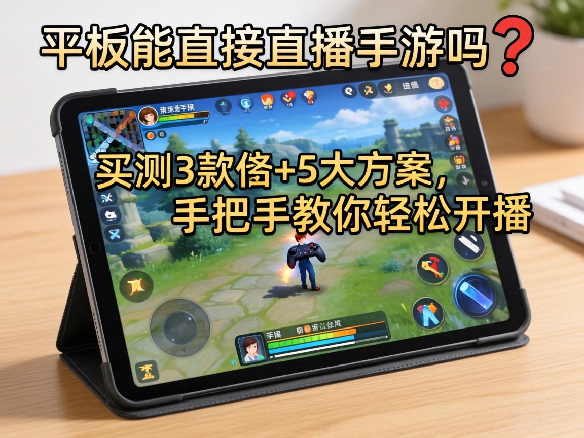 平板能直接直播手游吗?实测3款设备+5大方案,手把手教你轻松开播 平板能直接直播手游吗
