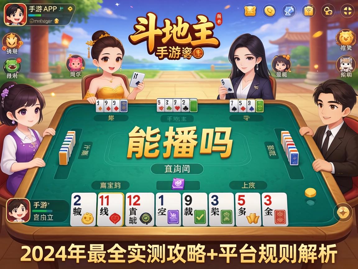 斗地主手游能播吗？2024年最全实测攻略+平台规则解析