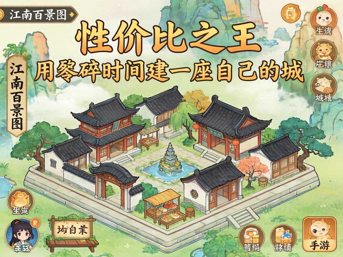 一、性价比之王，江南百景图——用零碎时间建一座自己的城