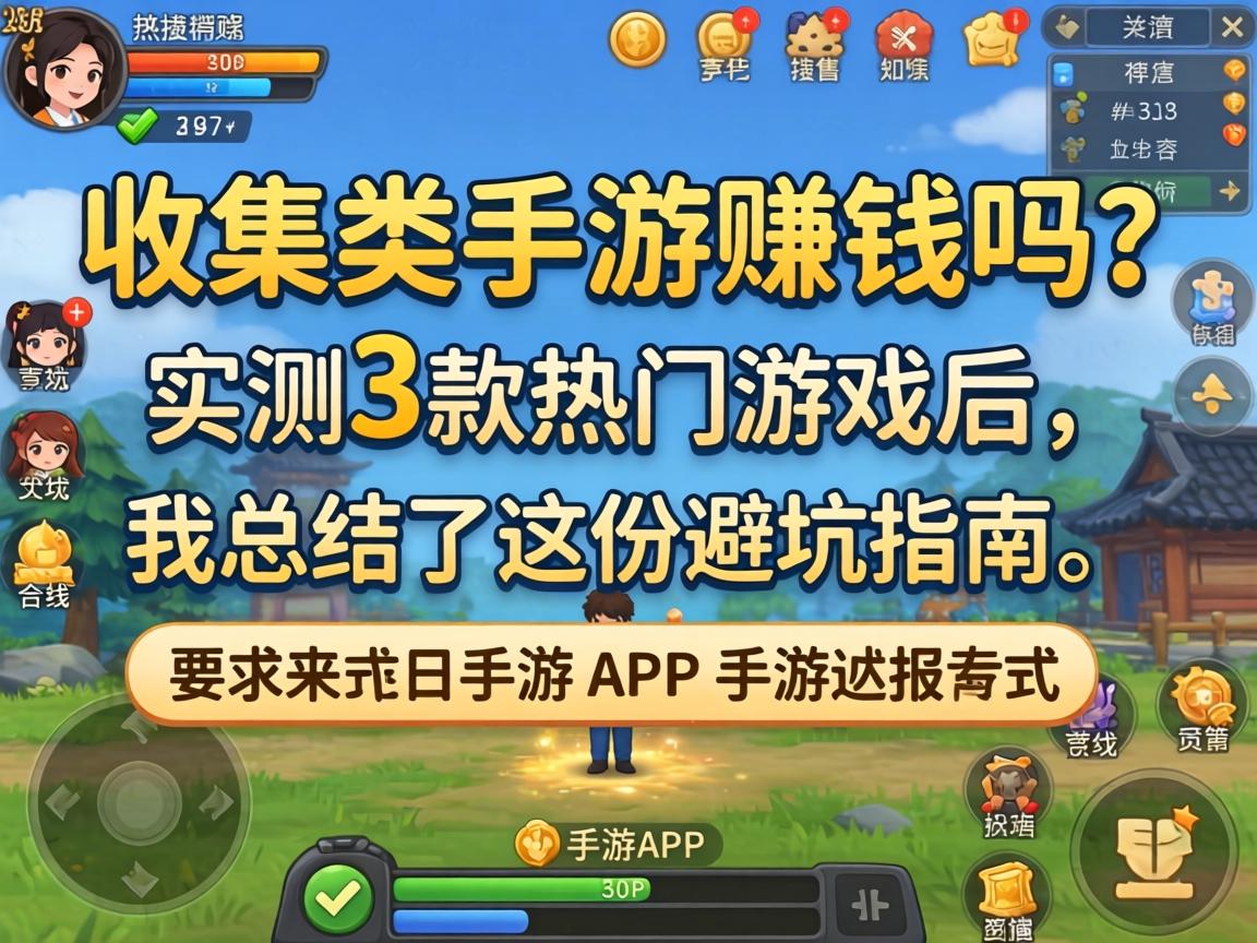 收集类手游赚钱吗？实测3款热门游戏后，我总结了这份避坑指南