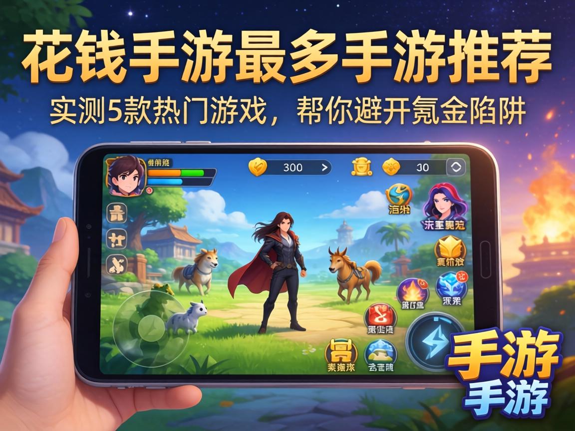 花钱手游最多的手游推荐，实测5款热门游戏，帮你避开氪金陷阱