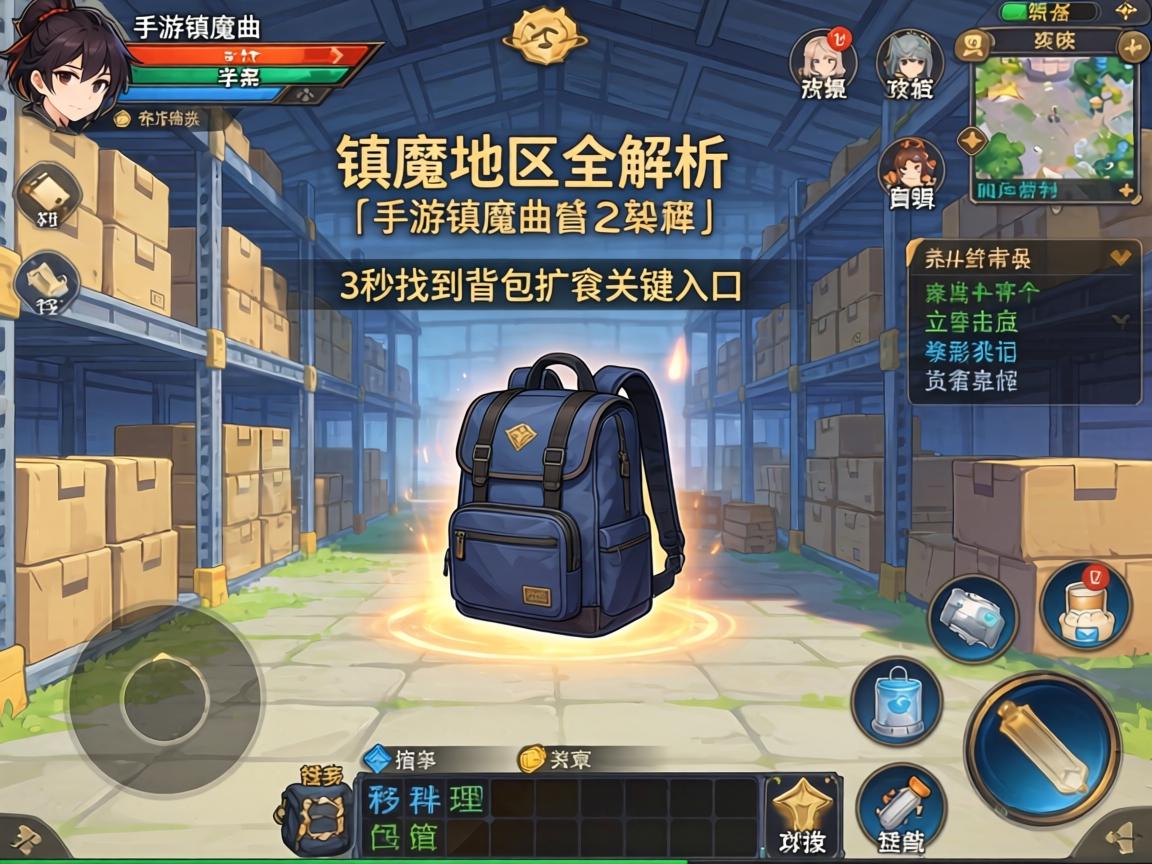 手游镇魔曲仓库位置全解析，3秒找到背包扩容关键入口