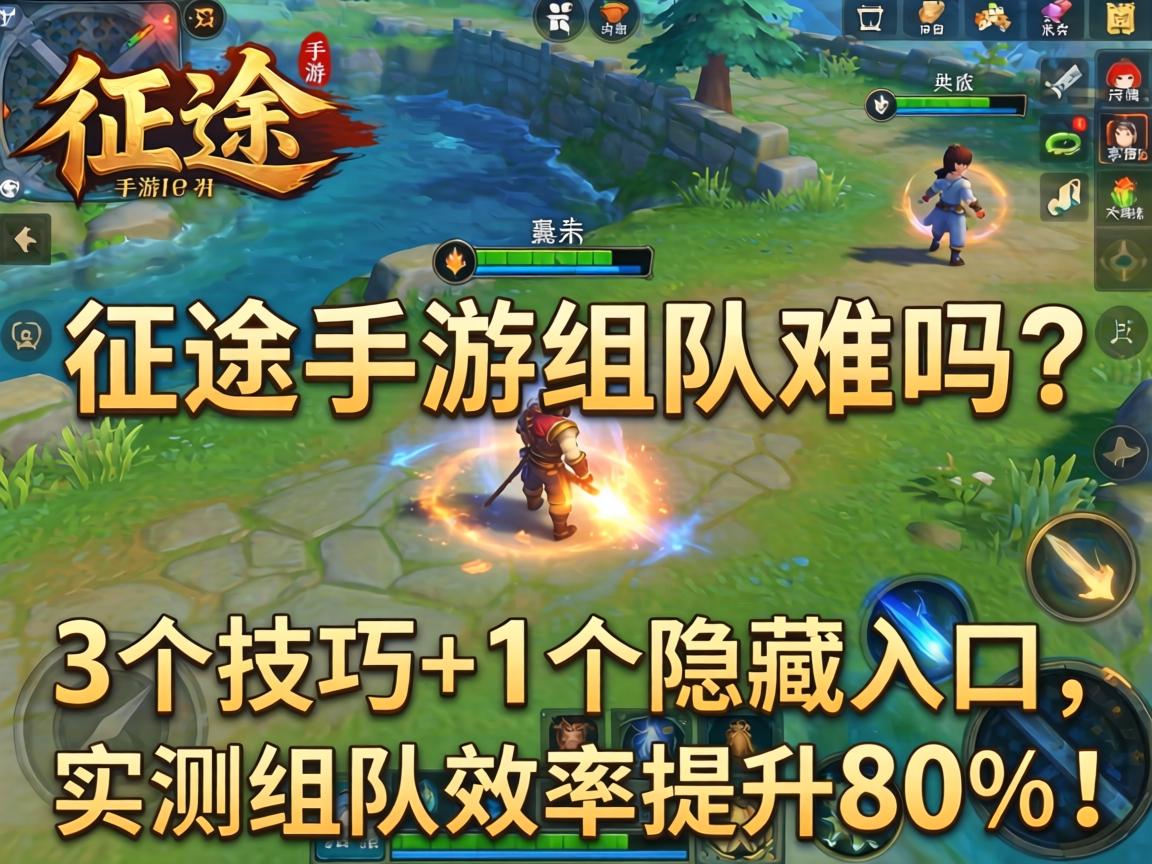 征途手游组队难吗？3个技巧+1个隐藏入口，实测组队效率提升80%！