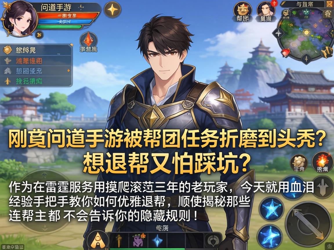 刚在问道手游里被帮派任务折磨到头秃？想退帮又怕踩坑？作为在雷霆服务器摸爬滚打三年的老玩家，今天就用血泪经验手把手教你如何优雅退帮，顺便揭秘那些连帮主都不会告诉你的隐藏规则！