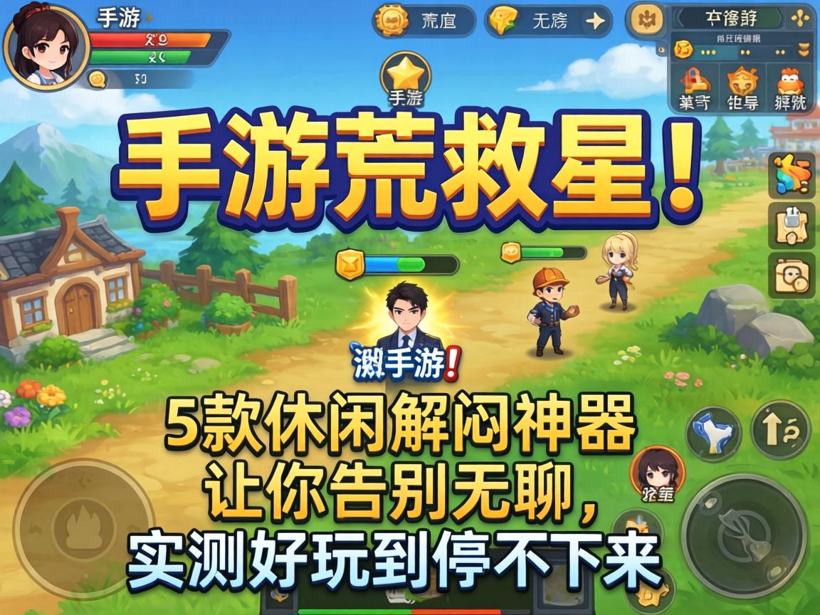 手游荒救星！这5款休闲解闷神器让你告别无聊，实测好玩到停不下来