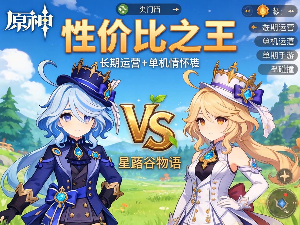 一、性价比之王，原神VS星露谷物语——长期运营与单机情怀的碰撞