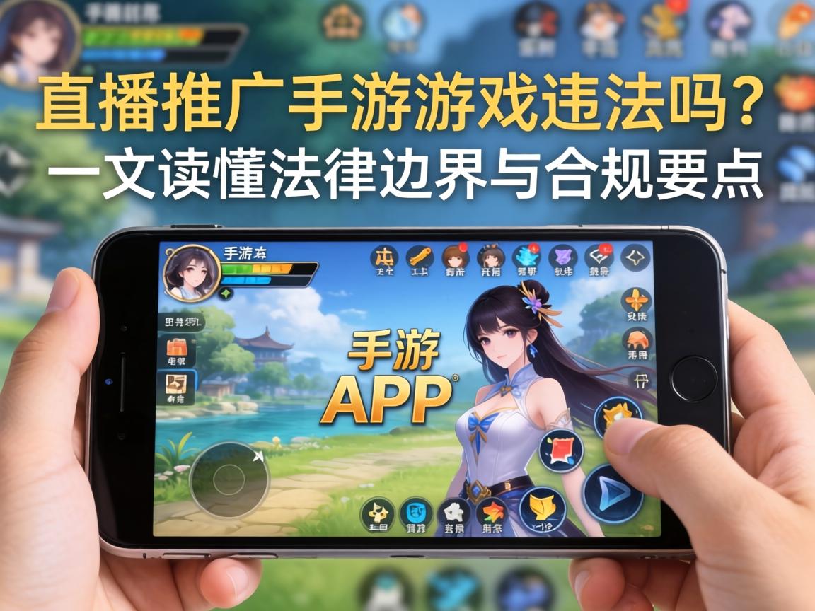 直播推广手游游戏违法吗？一文读懂法律边界与合规要点