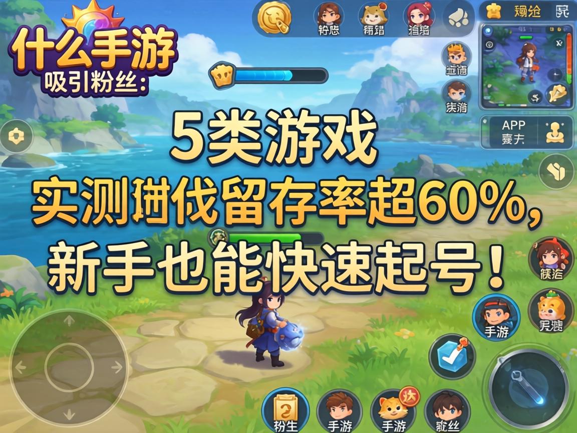 什么手游吸引粉丝？这5类游戏实测留存率超60%，新手也能快速起号！