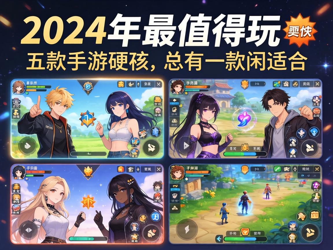 2024年最值得玩的五款手游推荐