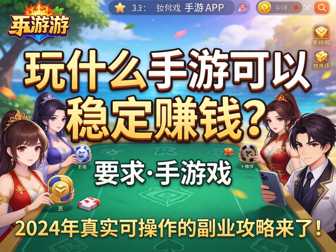 玩什么手游可以稳定赚钱？2024年真实可操作的副业攻略来了！