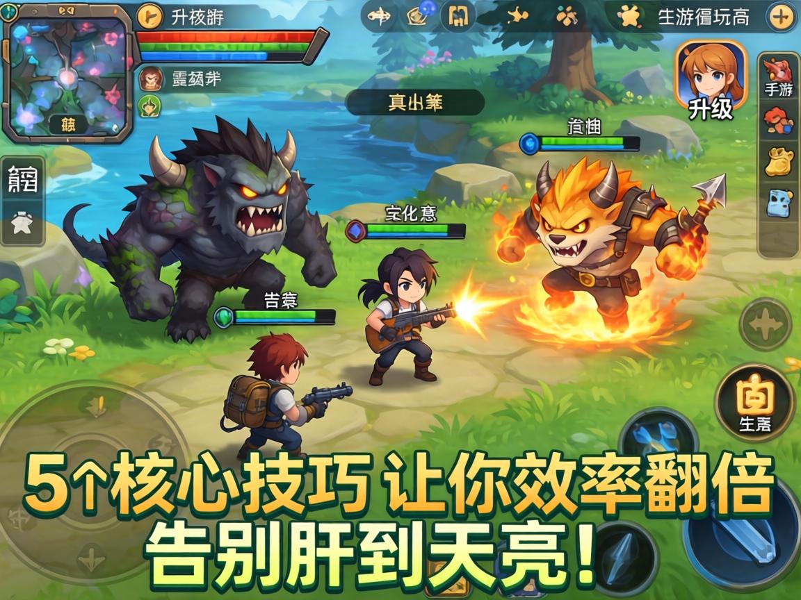 手游打怪升级游戏怎么玩？5个核心技巧让你效率翻倍，告别肝到天亮！
