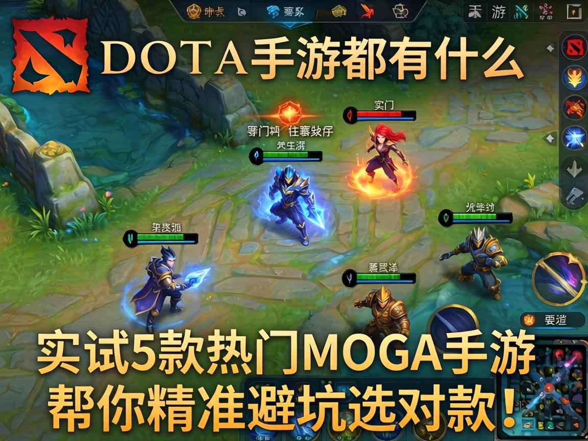 Dota手游都有什么？实测5款热门MOBA手游，帮你精准避坑选对款！
