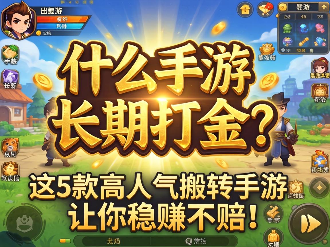 什么手游能长期打金？这5款高人气搬砖手游让你稳赚不赔！