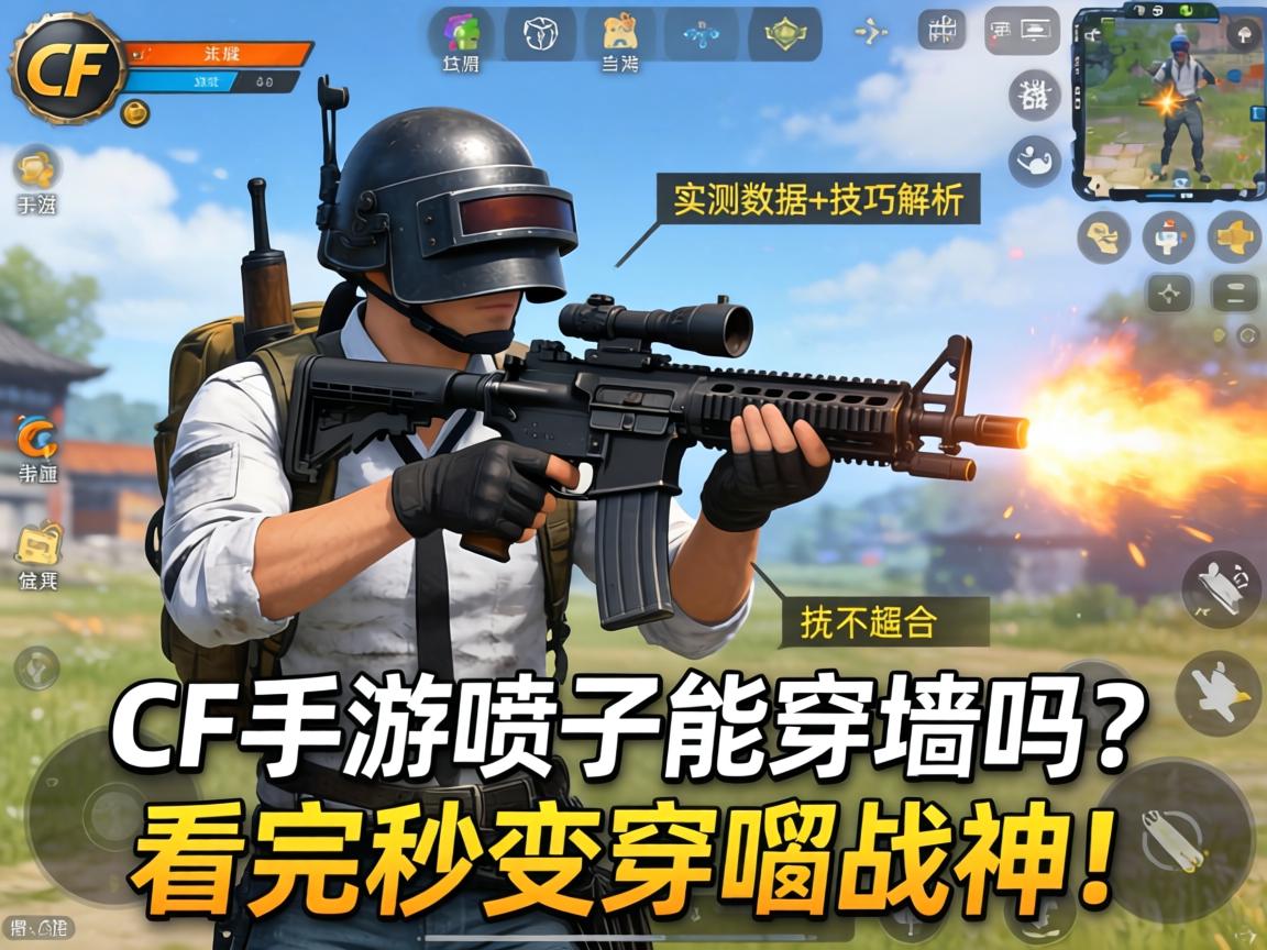 CF手游喷子能穿墙吗？实测数据+技巧解析，看完秒变穿墙战神！