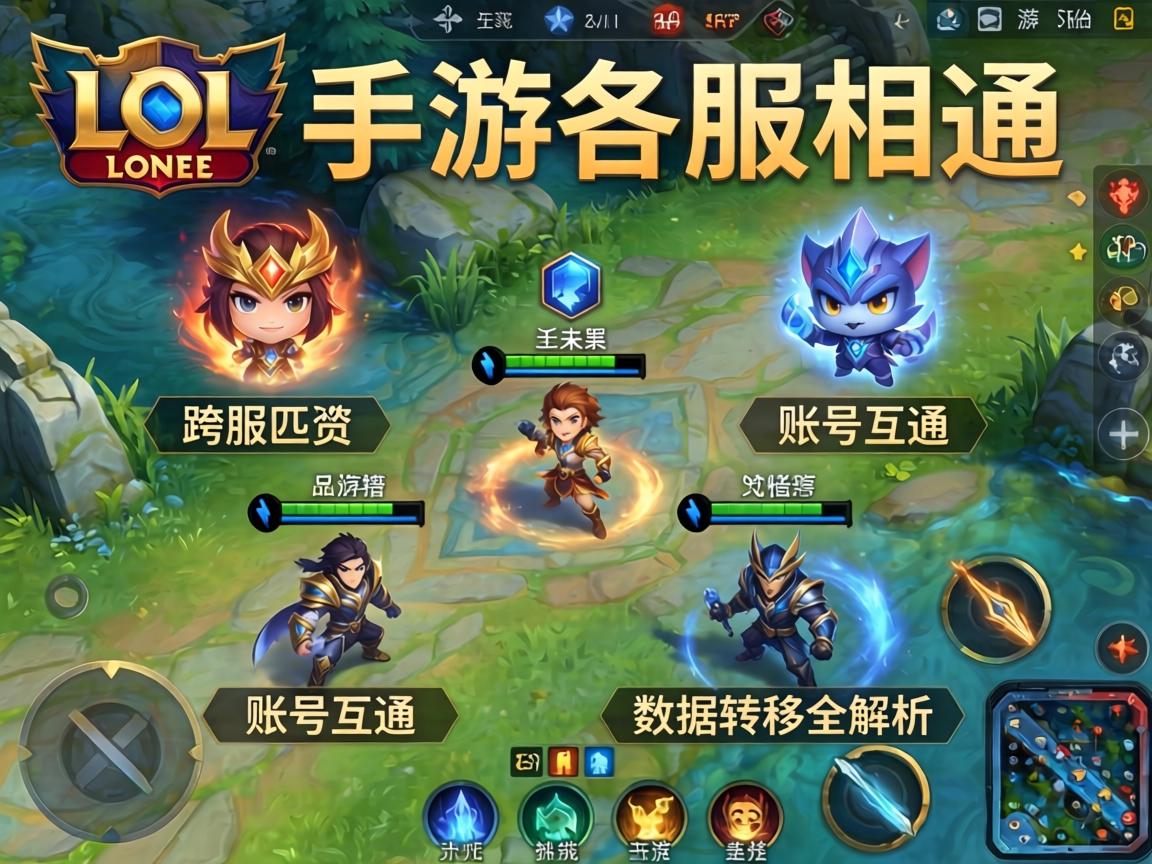 LOL手游各服相通吗？跨服匹配、账号互通、数据转移全解析