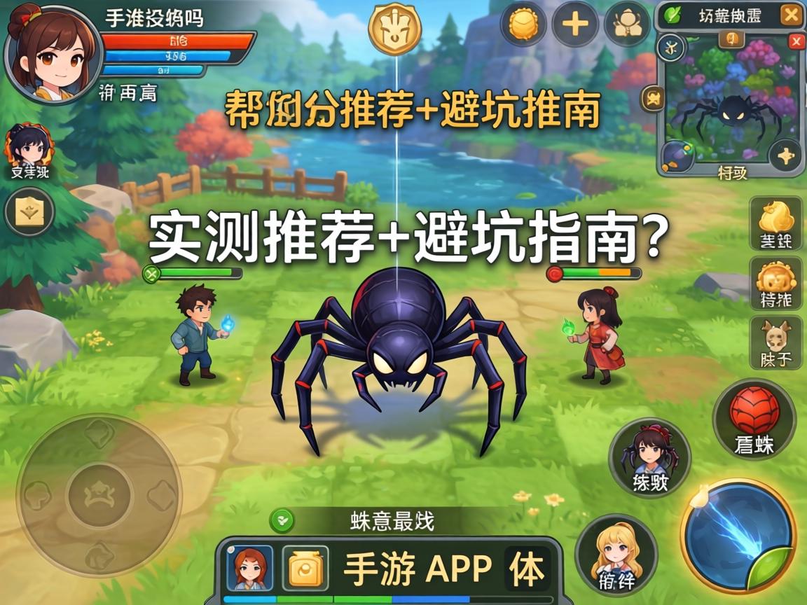 手游里面没有蜘蛛吗？实测推荐+避坑指南，帮你找到最蛛意的游戏体验