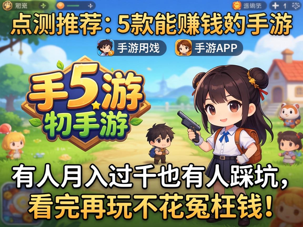 实测推荐，这5款能赚钱的手游，有人月入过千也有人踩坑，看完再玩不花冤枉钱！