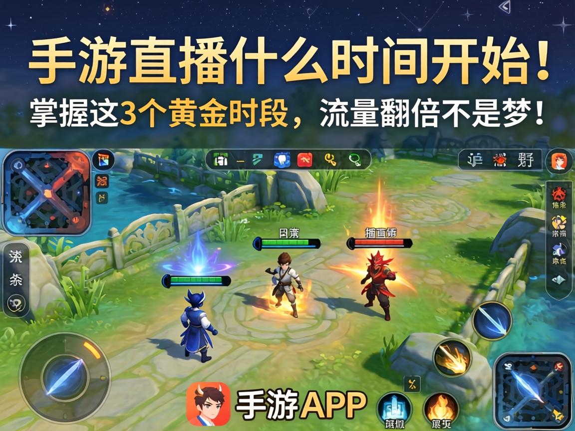 手游直播什么时间开始?掌握这3个黄金时段,流量翻倍不是梦! 手游直播什么时间开始