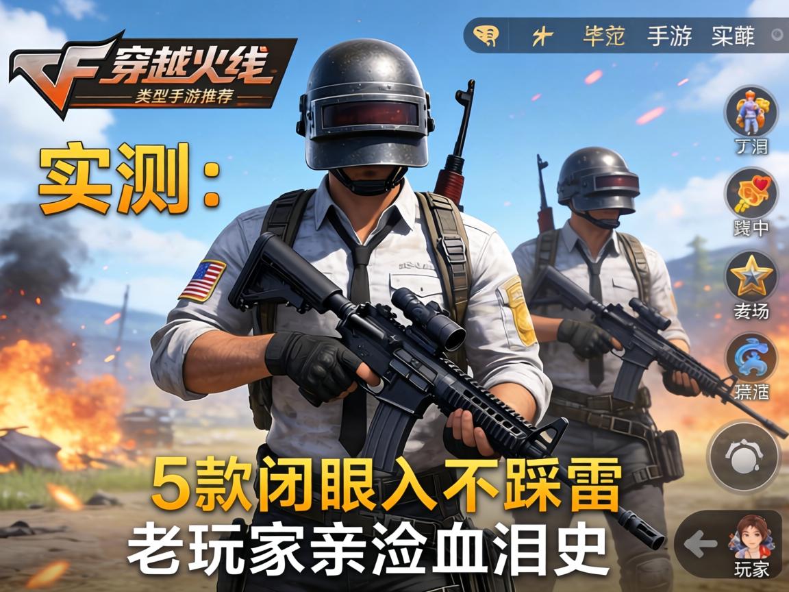 穿越火线类型手游推荐实测，这5款闭眼入不踩雷，老玩家亲测血泪史
