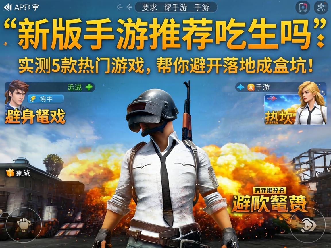 新版本手游推荐吃鸡吗？实测5款热门游戏，帮你避开落地成盒的坑！