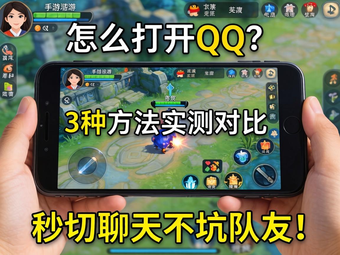 手游中怎么打开QQ？3种方法实测对比，秒切聊天不坑队友！