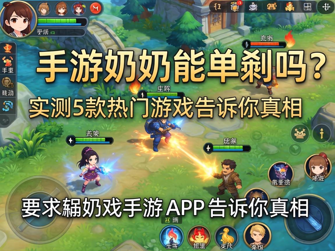 手游奶妈能单刷吗？实测5款热门游戏告诉你真相