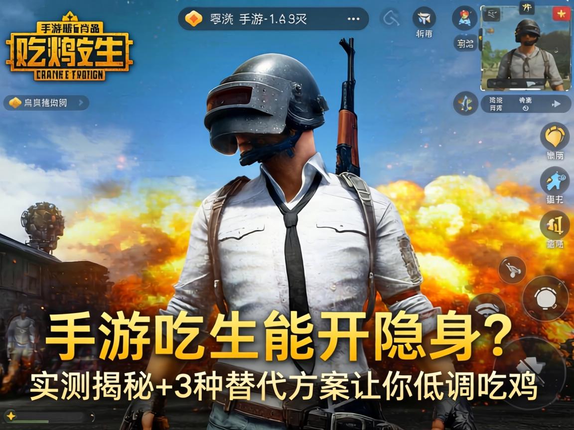 手游吃鸡能开隐身吗？实测揭秘+3种替代方案让你低调吃鸡