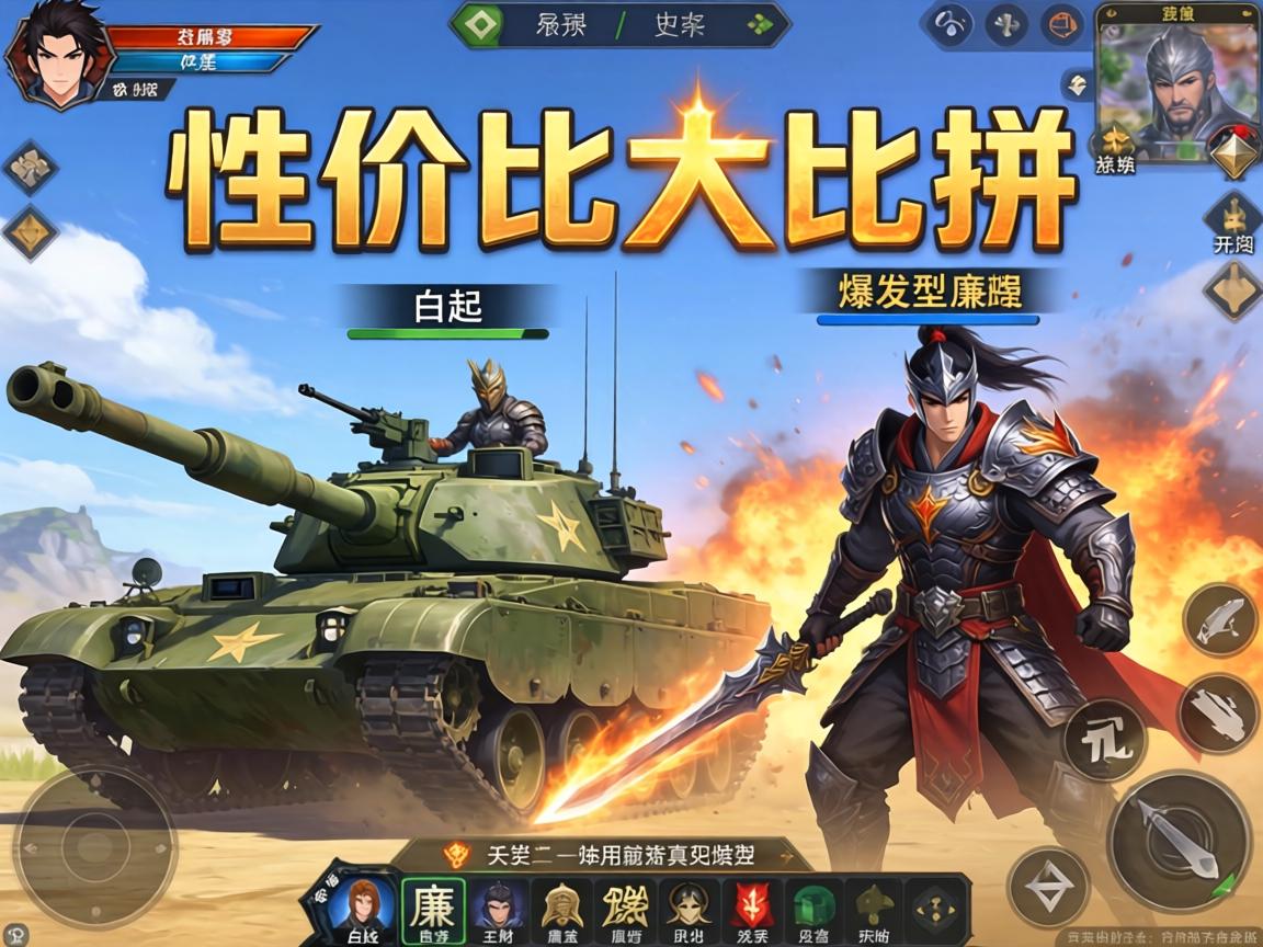 一、性价比大比拼，白起是理财型坦克，廉颇是爆发型战士
