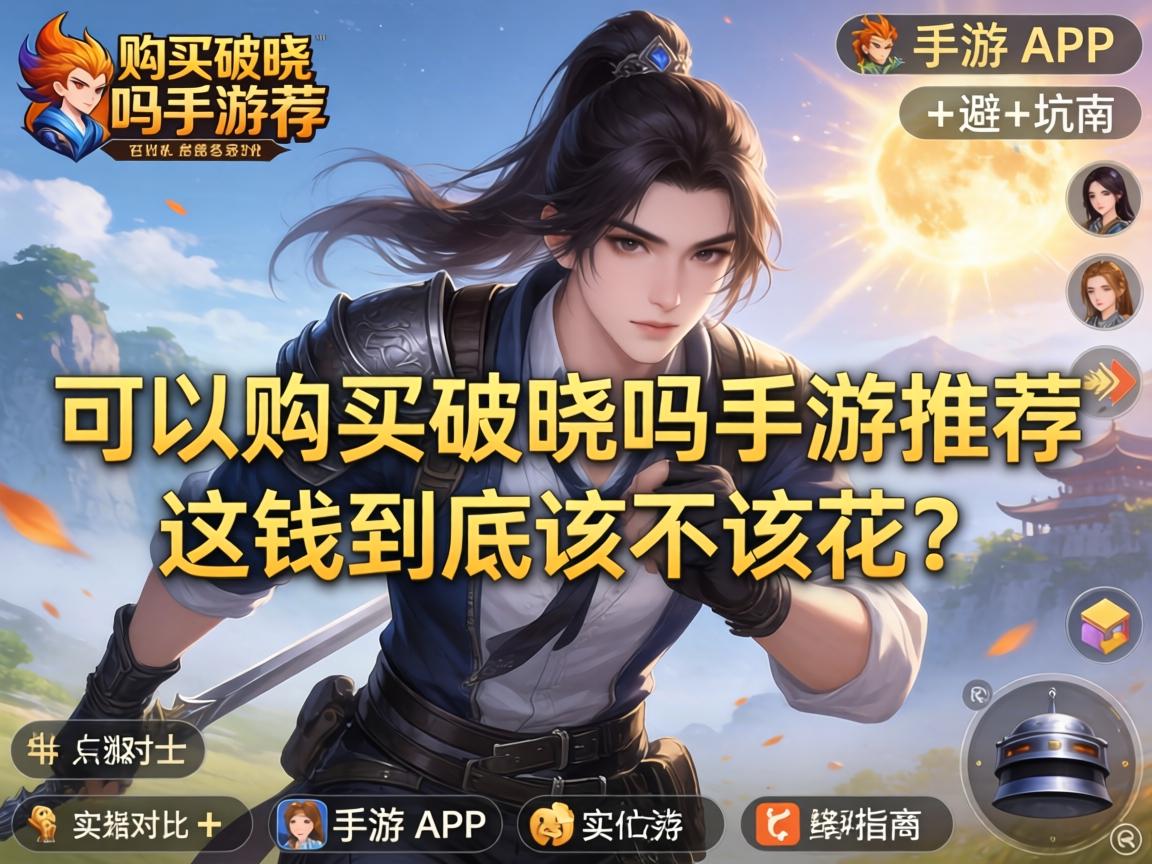 可以购买破晓吗手游推荐，实测对比+避坑指南，这钱到底该不该花？