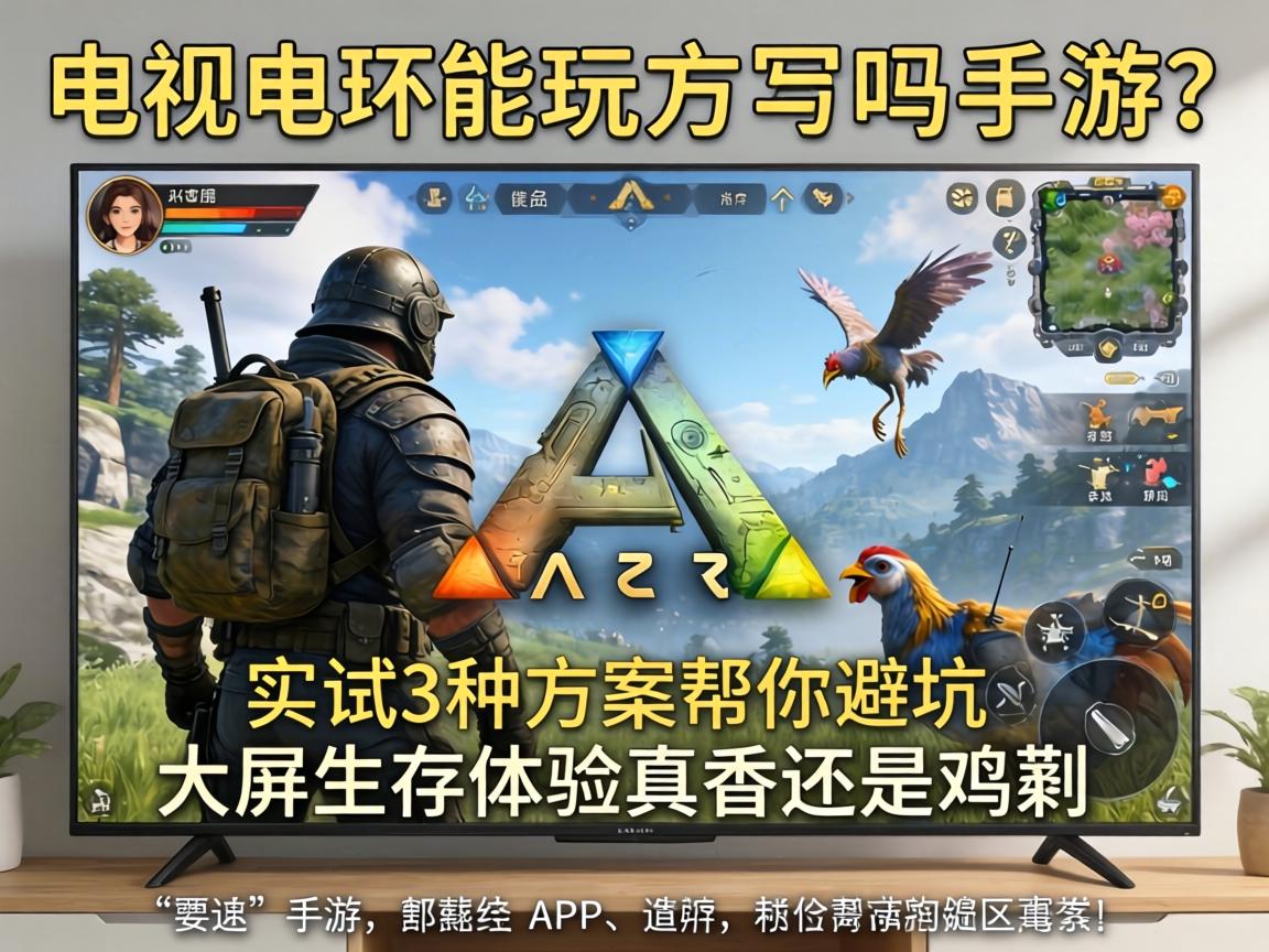 电视能玩方舟吗手游？实测3种方案帮你避坑，大屏生存体验真香还是鸡肋？