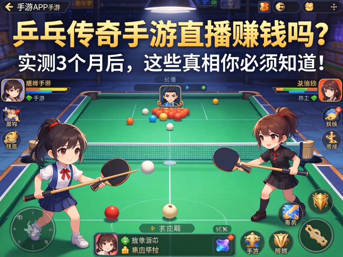 乒乓传奇手游直播赚钱吗？实测3个月后，这些真相你必须知道！