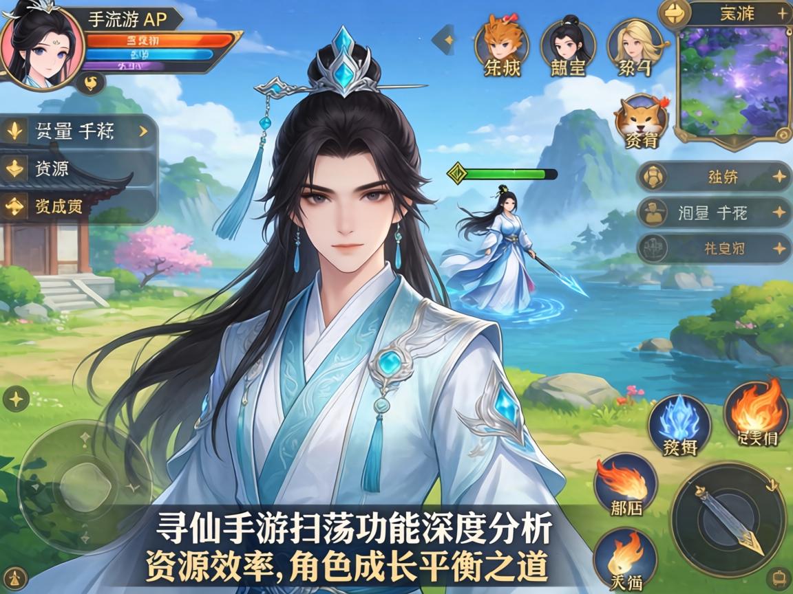 寻仙手游扫荡功能深度解析，资源效率与角色成长的平衡之道