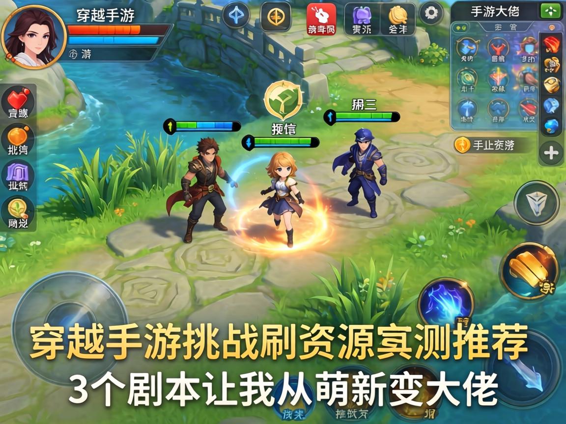 穿越手游挑战刷资源实测推荐，这3个副本让我从萌新变大佬