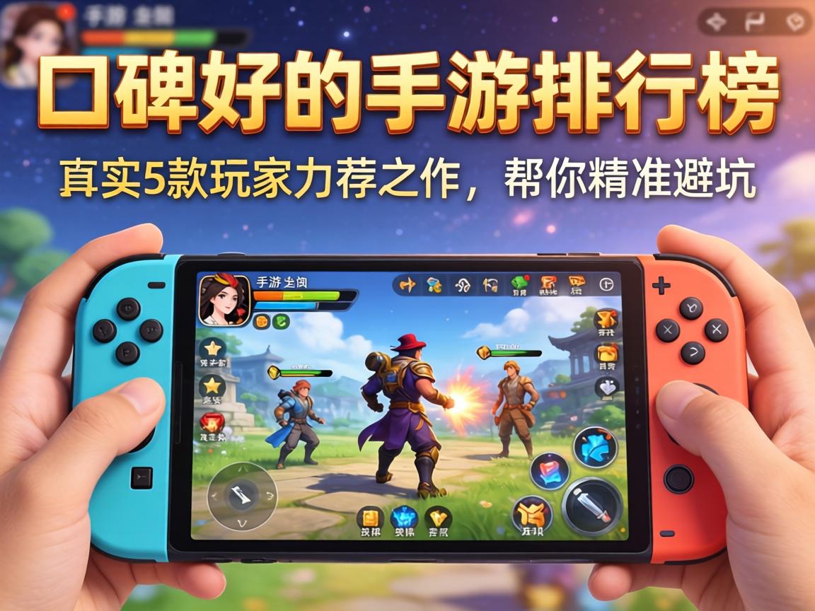 口碑好的手游排行榜，实测5款玩家力荐之作，帮你精准避坑