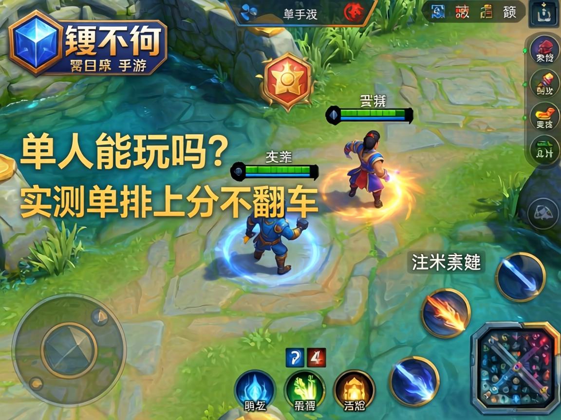 锤石手游单人能玩吗？实测告诉你如何单排上分不翻车
