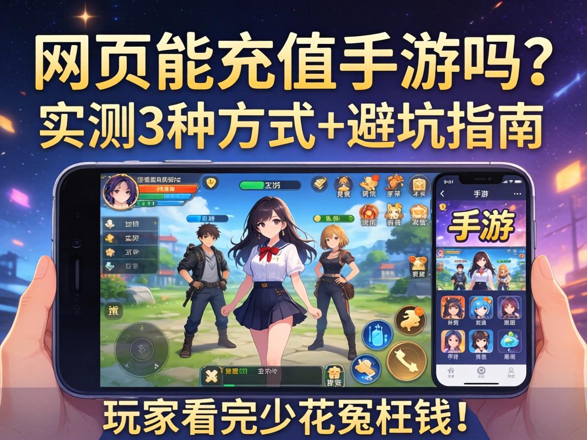 网页能充值手游吗？实测3种方式+避坑指南，玩家看完少花冤枉钱！