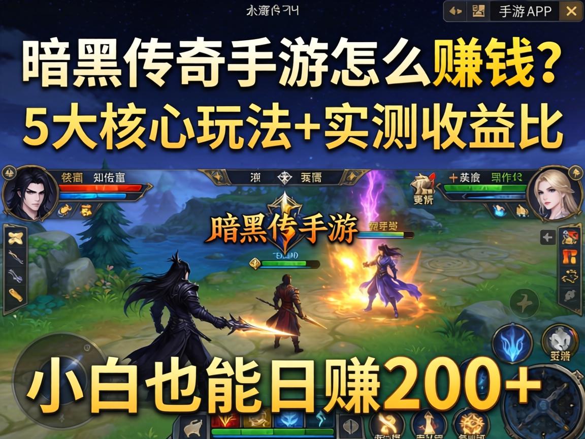 暗黑传奇手游怎么赚钱