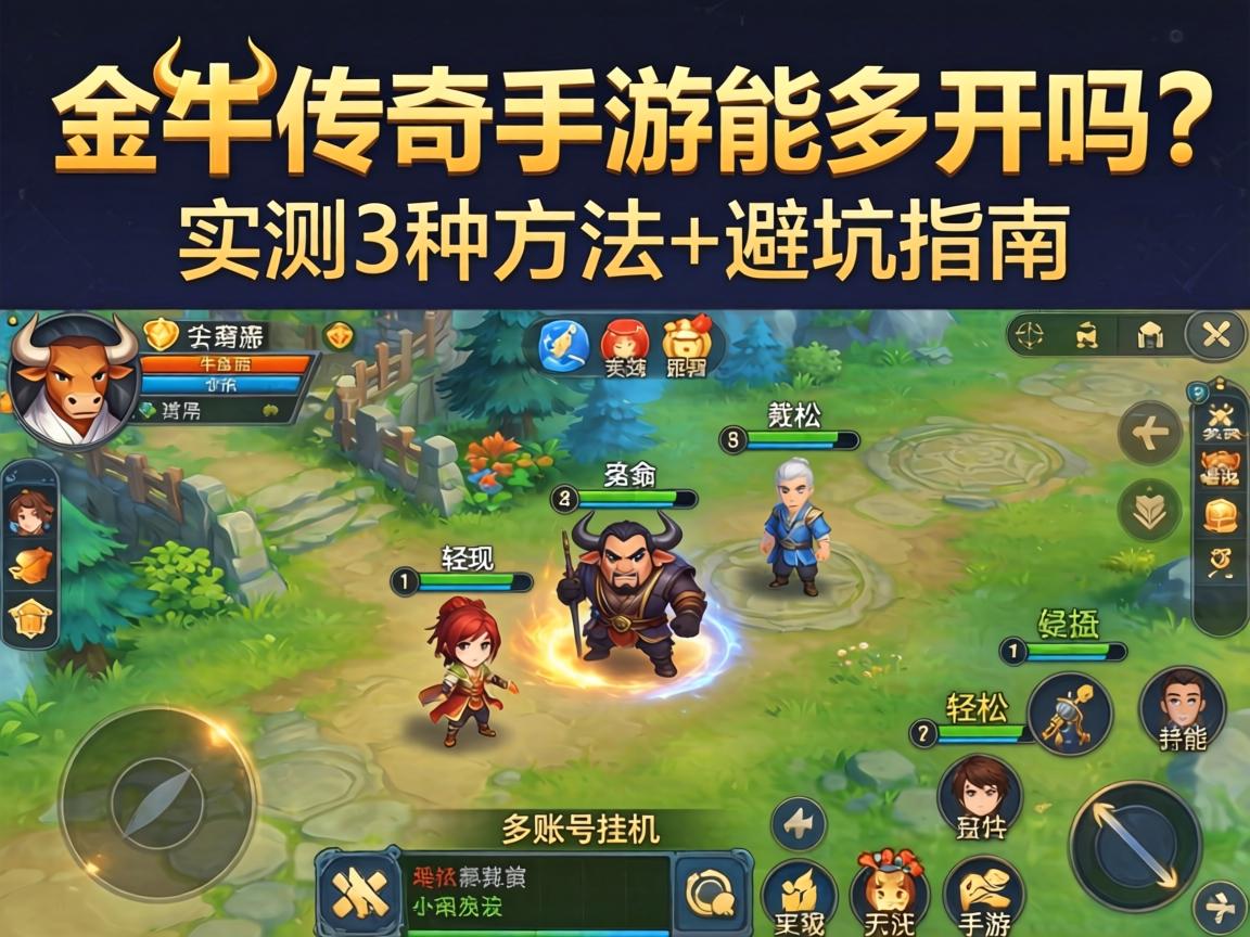 金牛传奇手游能多开吗？实测3种方法+避坑指南，轻松实现多账号挂机