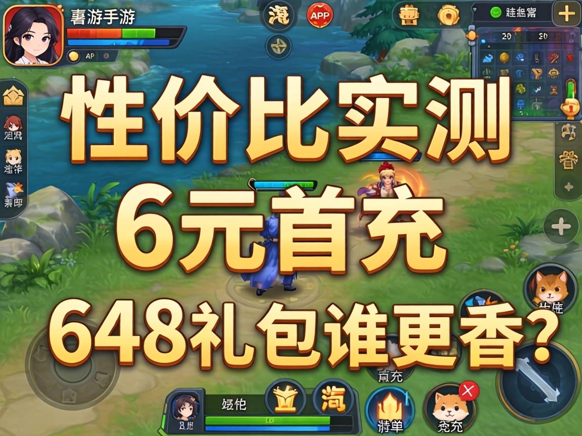 一、性价比实测，6元首充和648礼包谁更香？