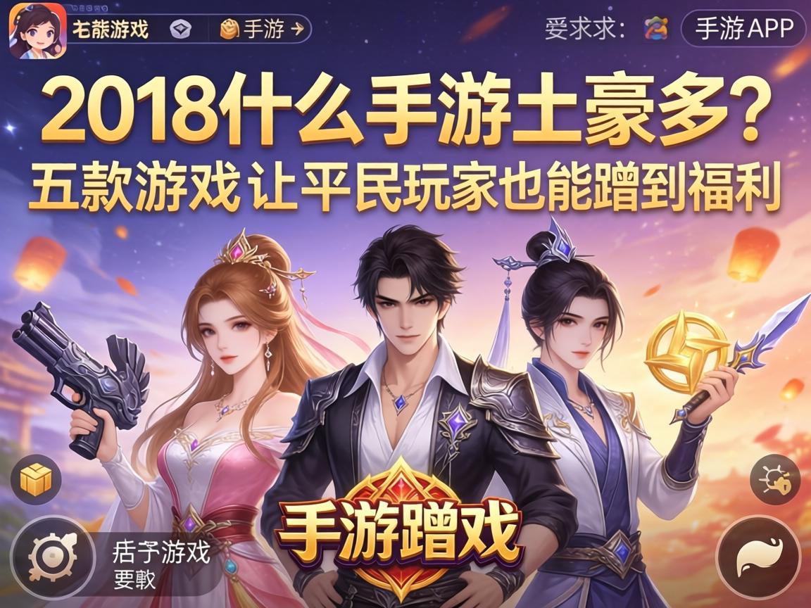 这五款游戏让平民玩家也能蹭到福利