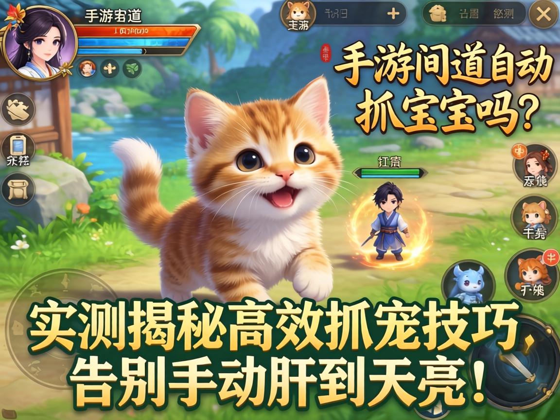 手游问道自动抓宝宝吗？实测揭秘高效抓宠技巧，告别手动肝到天亮！