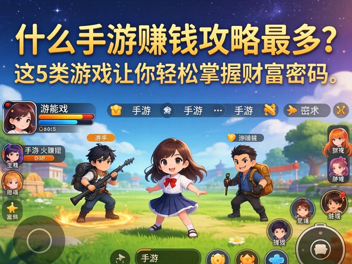 什么手游赚钱攻略最多？这5类游戏让你轻松掌握财富密码