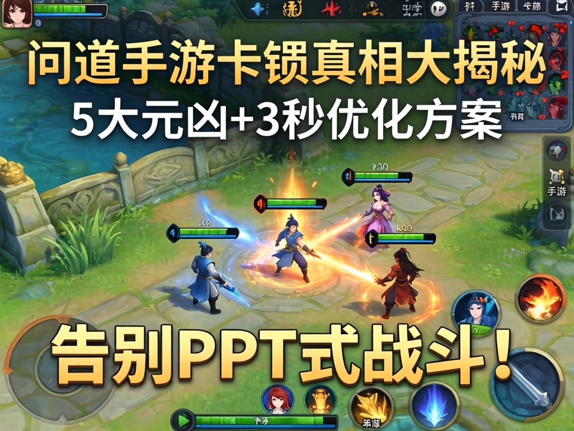 问道手游卡顿真相大揭秘，5大元凶+3秒优化方案，告别PPT式战斗！