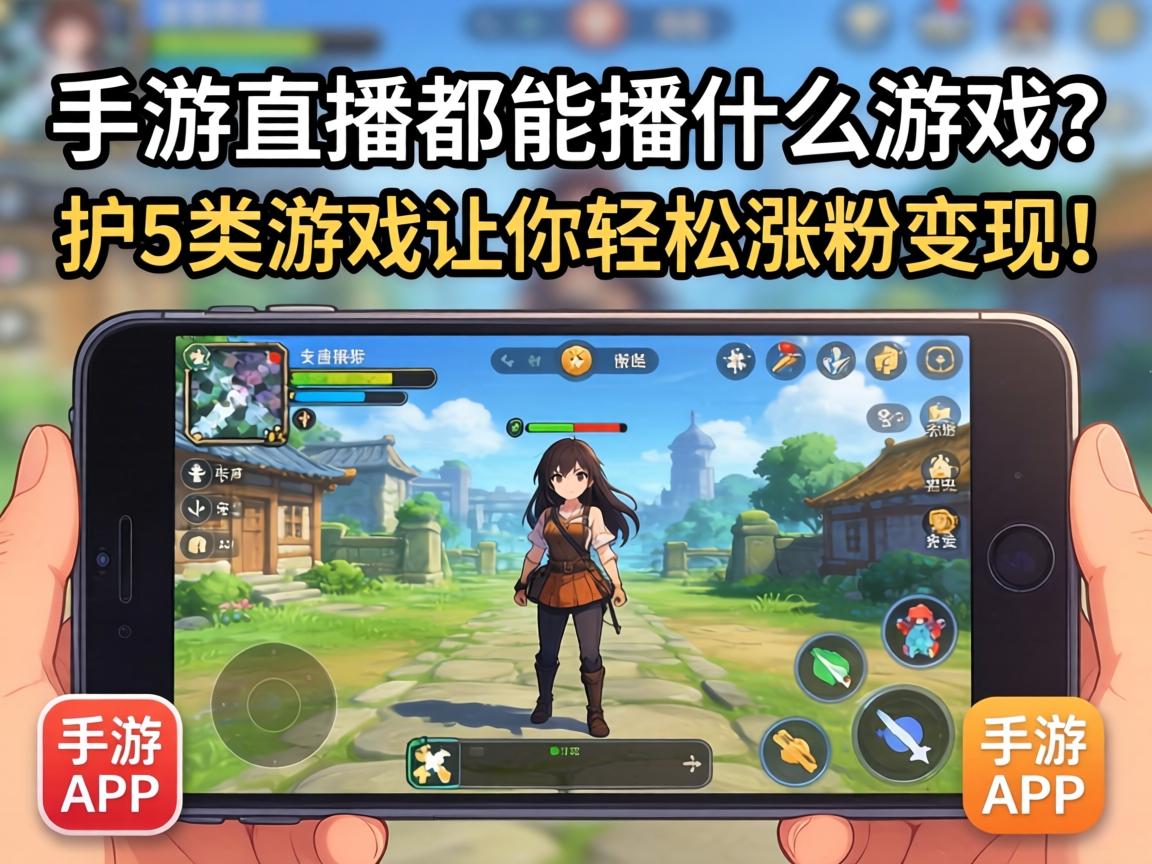 手游直播都能播什么游戏？这5类游戏让你轻松涨粉变现！