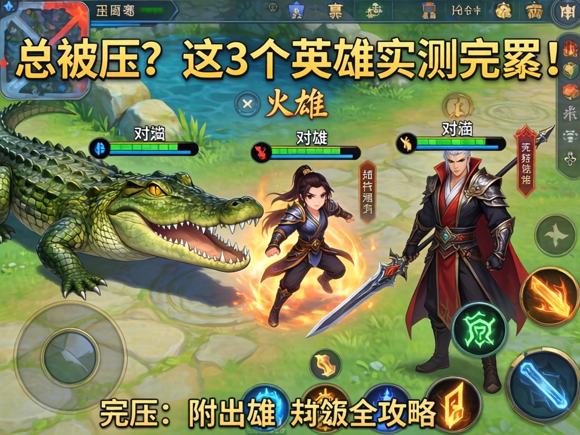 手游对线鳄鱼总被压