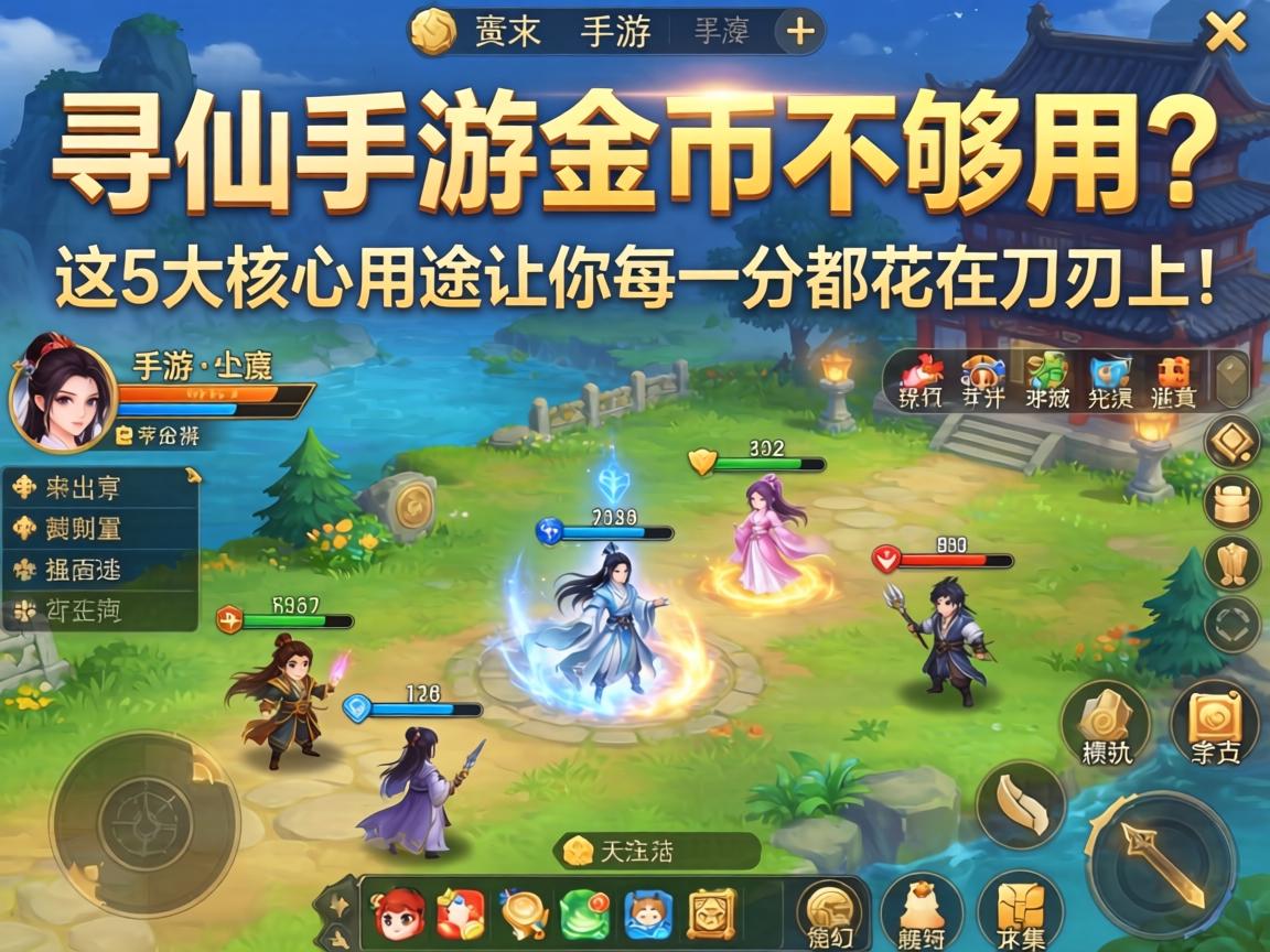 寻仙手游金币不够用？这5大核心用途让你每一分都花在刀刃上！